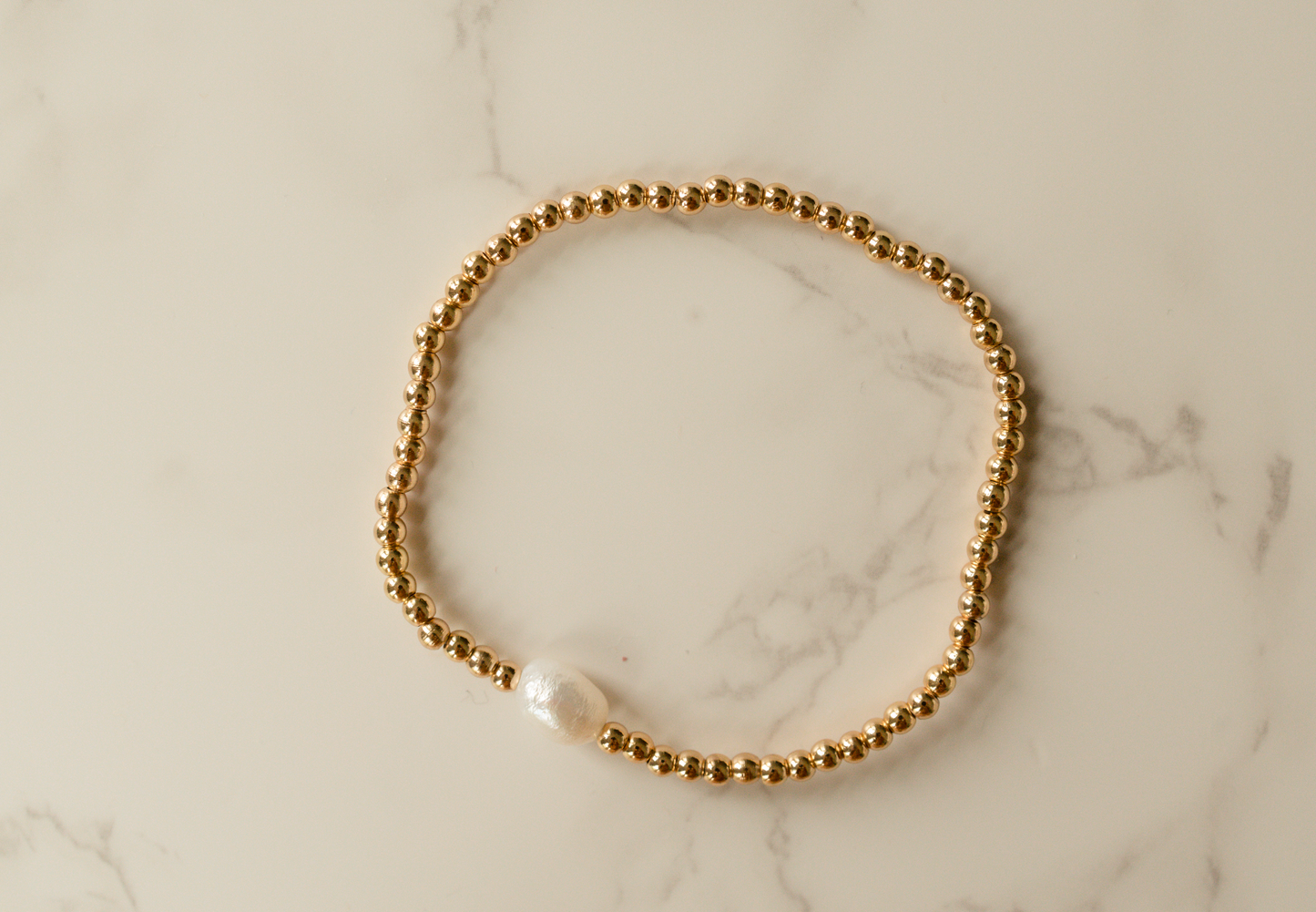 Purity Gold Pearl Bracelet