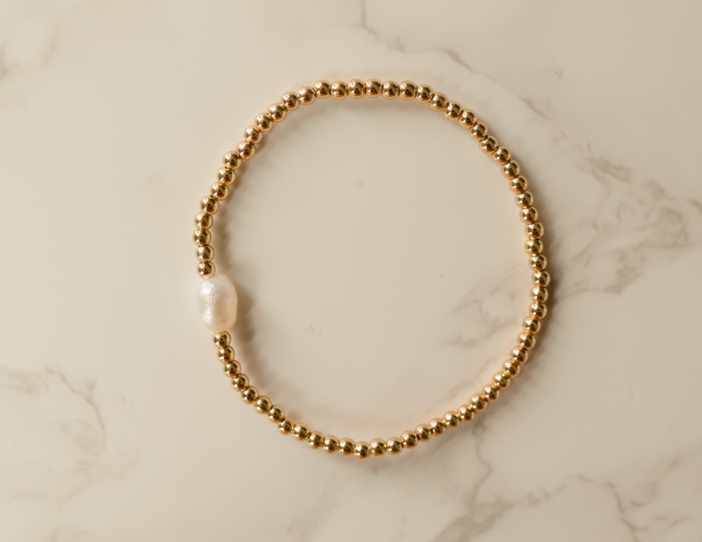 Purity Gold Pearl Bracelet