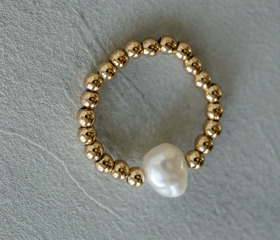 Purity Gold Pearl Ring