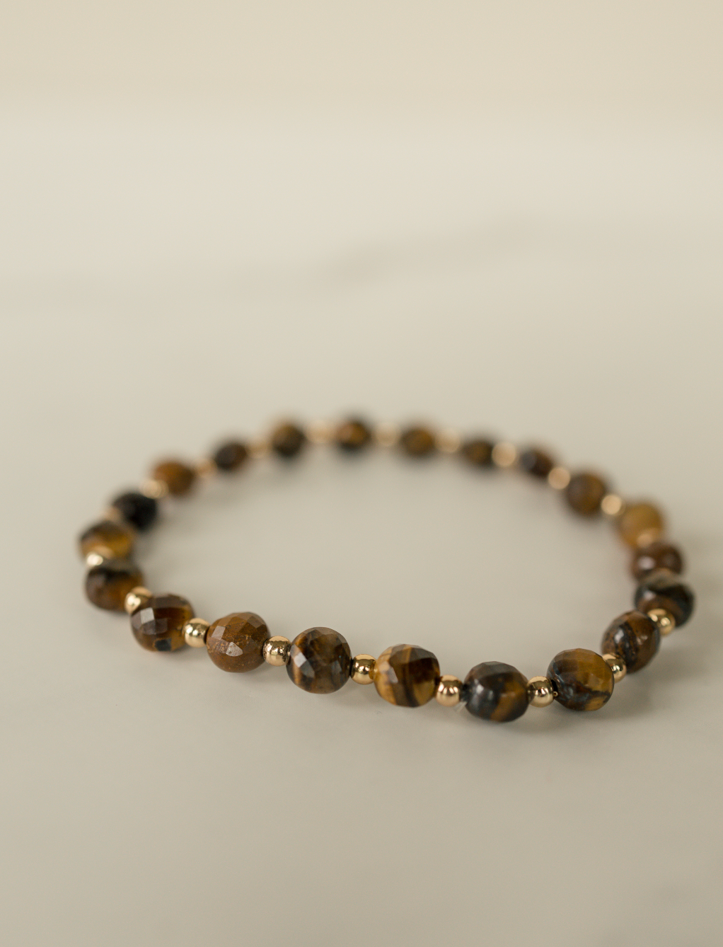 Tiger Eye Gilded Stone Bracelet