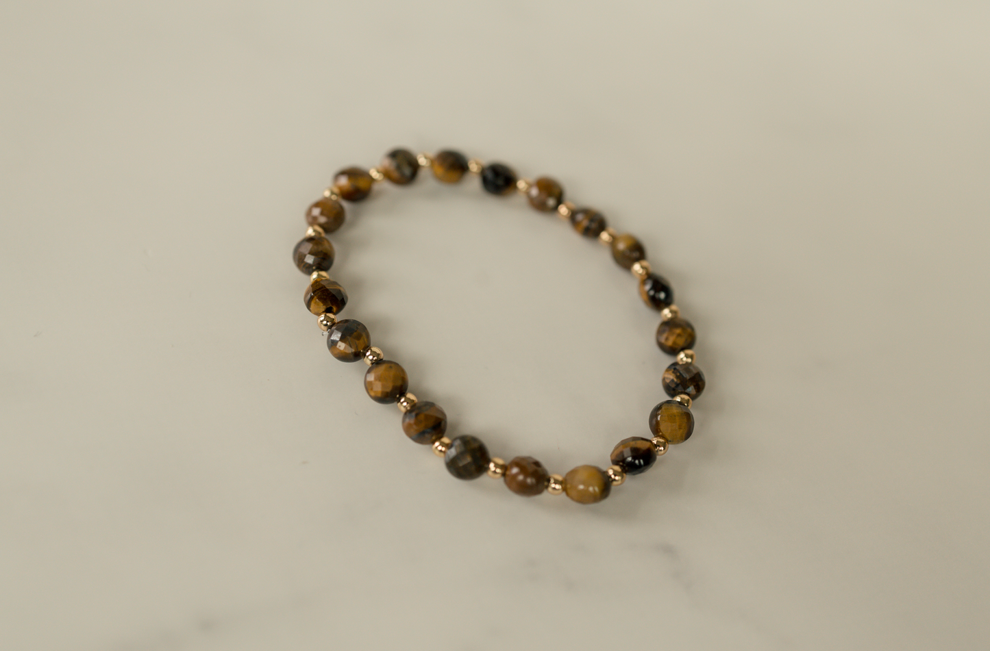 Tiger Eye Gilded Stone Bracelet