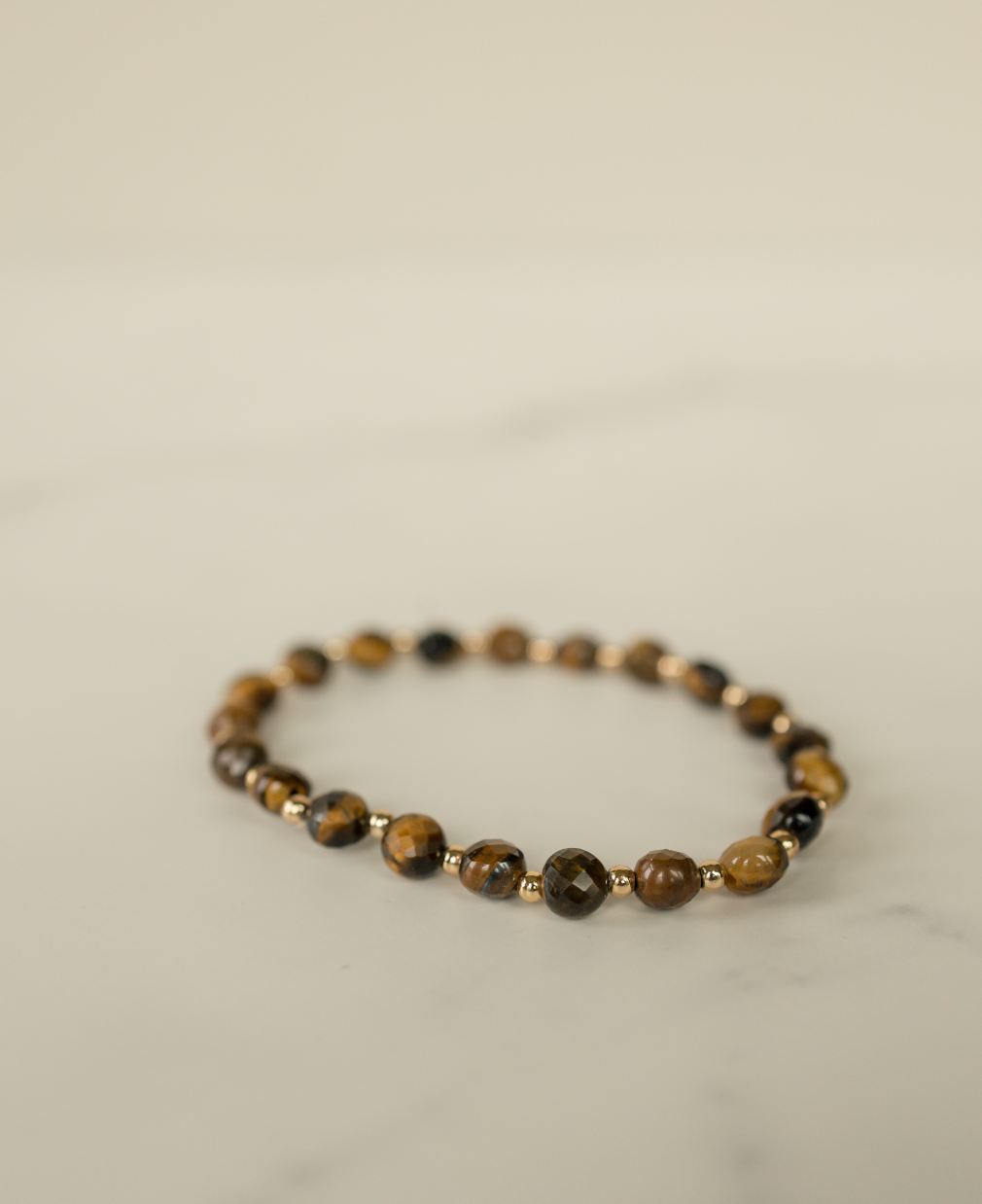 Tiger Eye Gilded Stone Bracelet