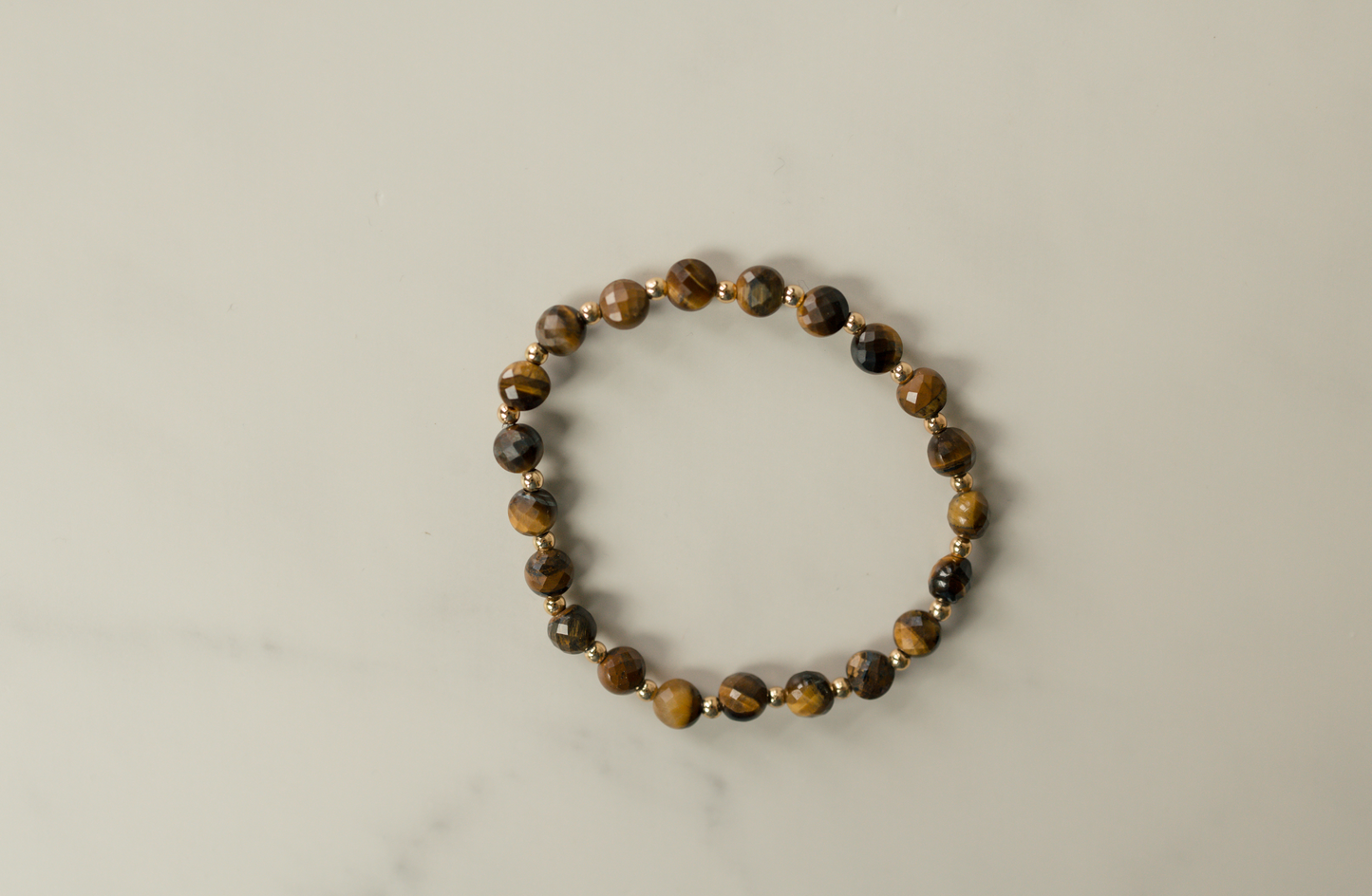 Tiger Eye Gilded Stone Bracelet