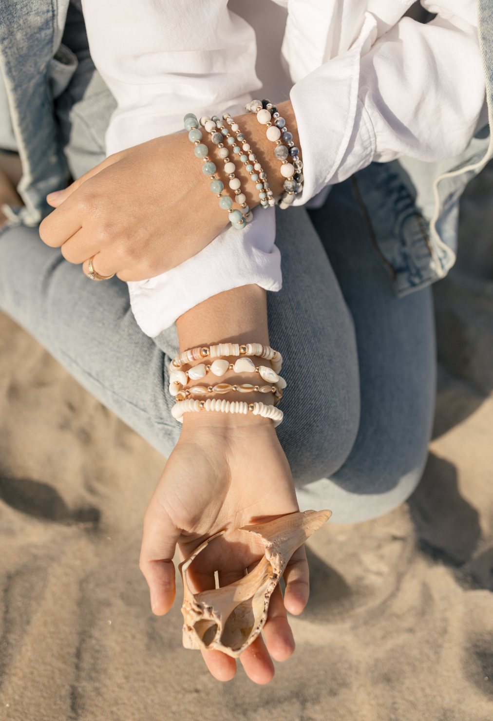 Golden Seascape Shell Bracelet