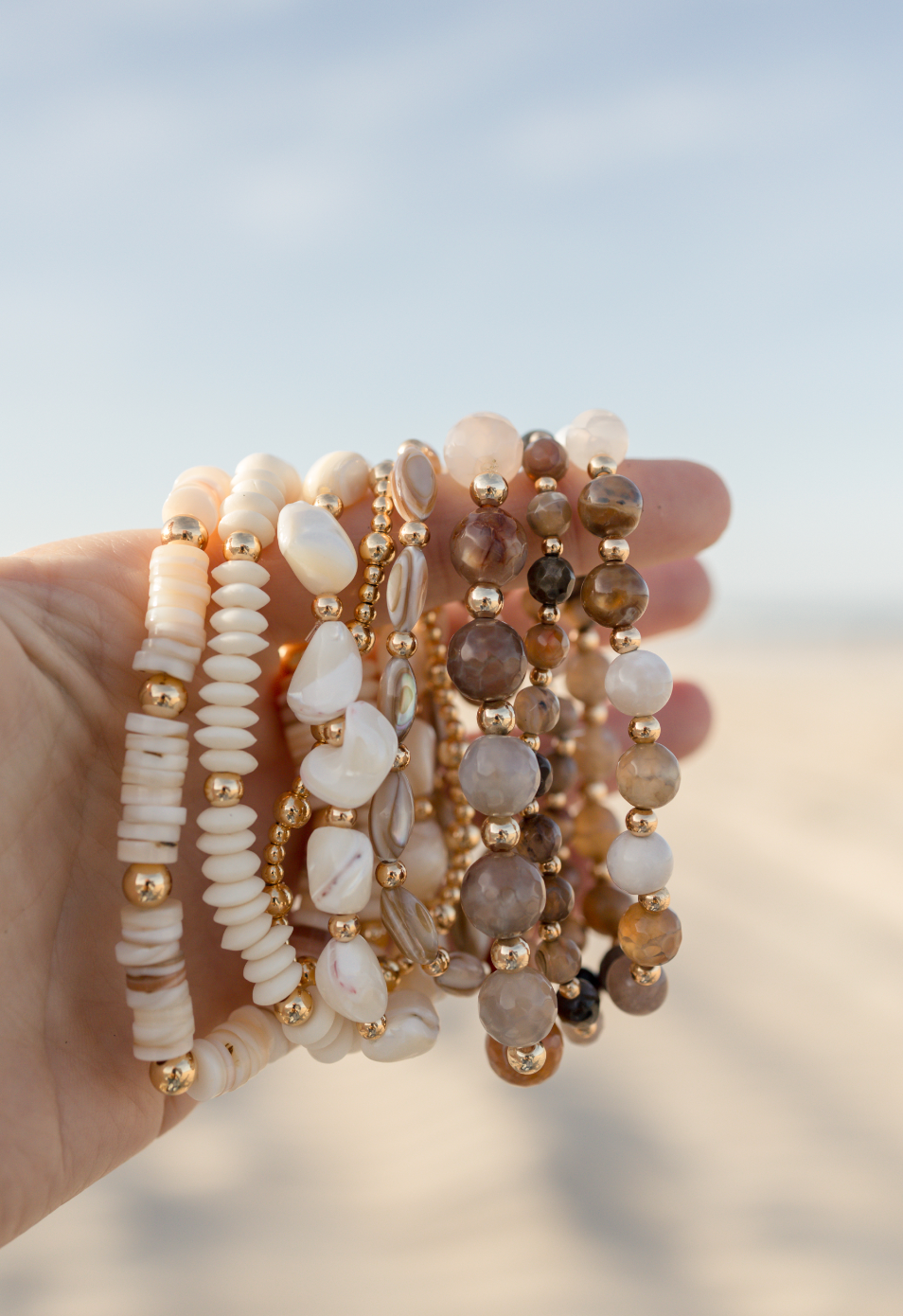 Rosy Dawn Shell Bracelet