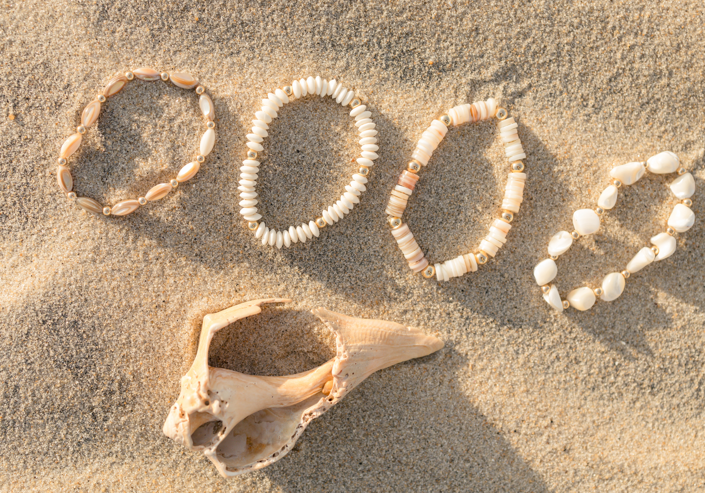 Golden Elegance Shell Bracelet