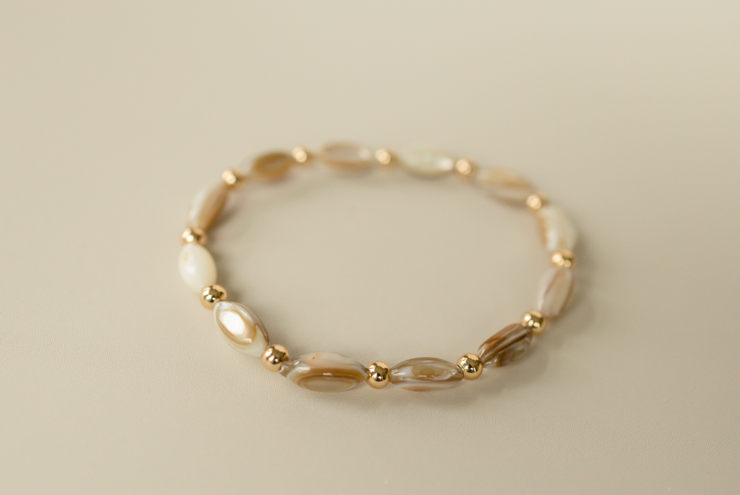 Golden Elegance Shell Bracelet