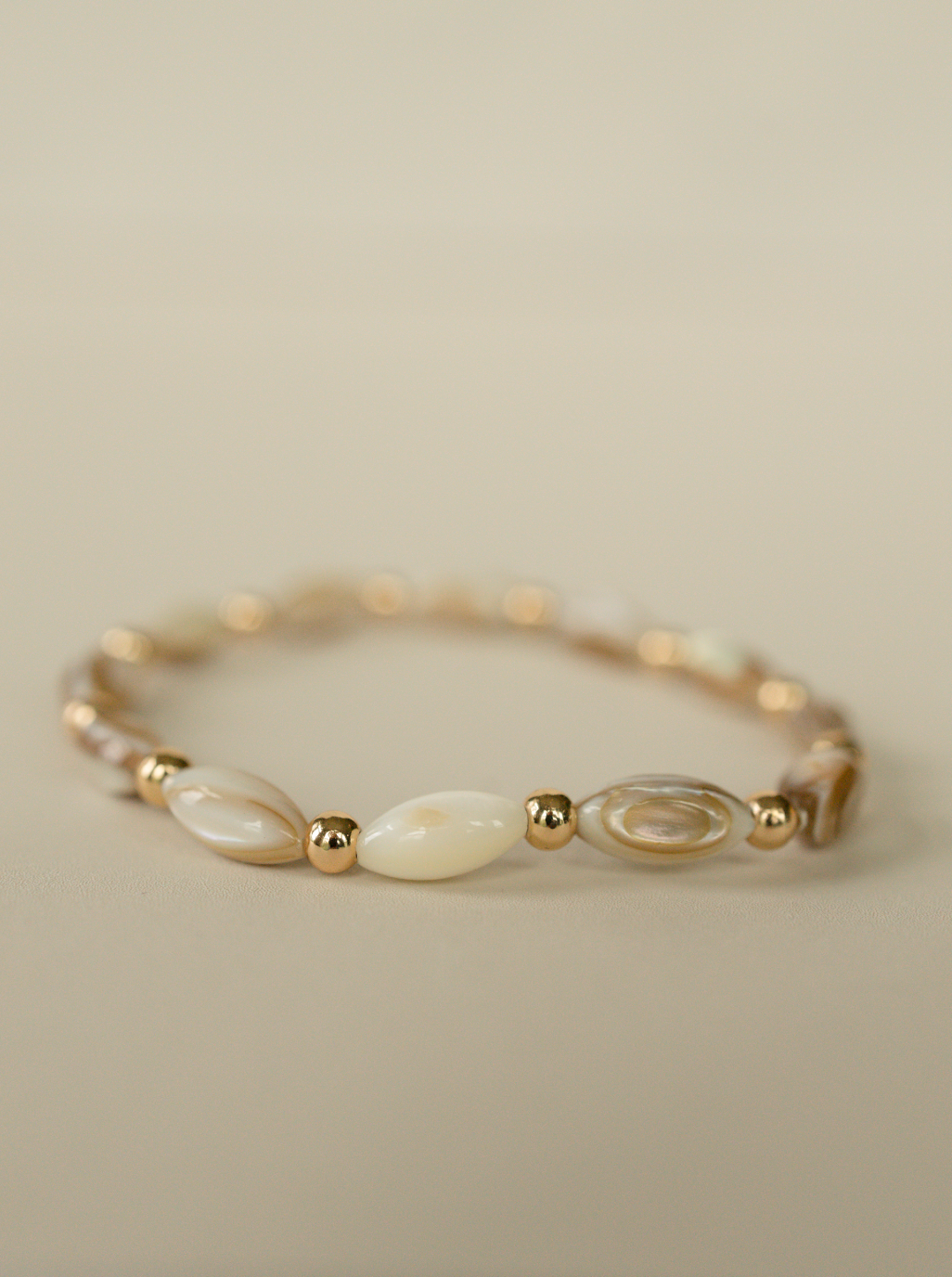 Golden Elegance Shell Bracelet