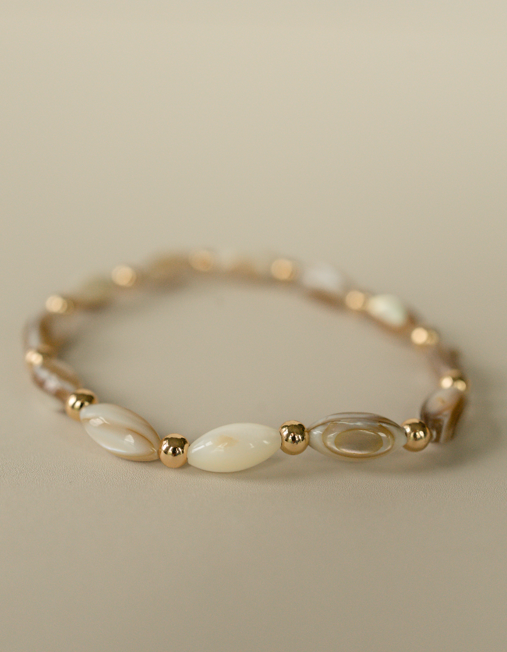 Golden Elegance Shell Bracelet