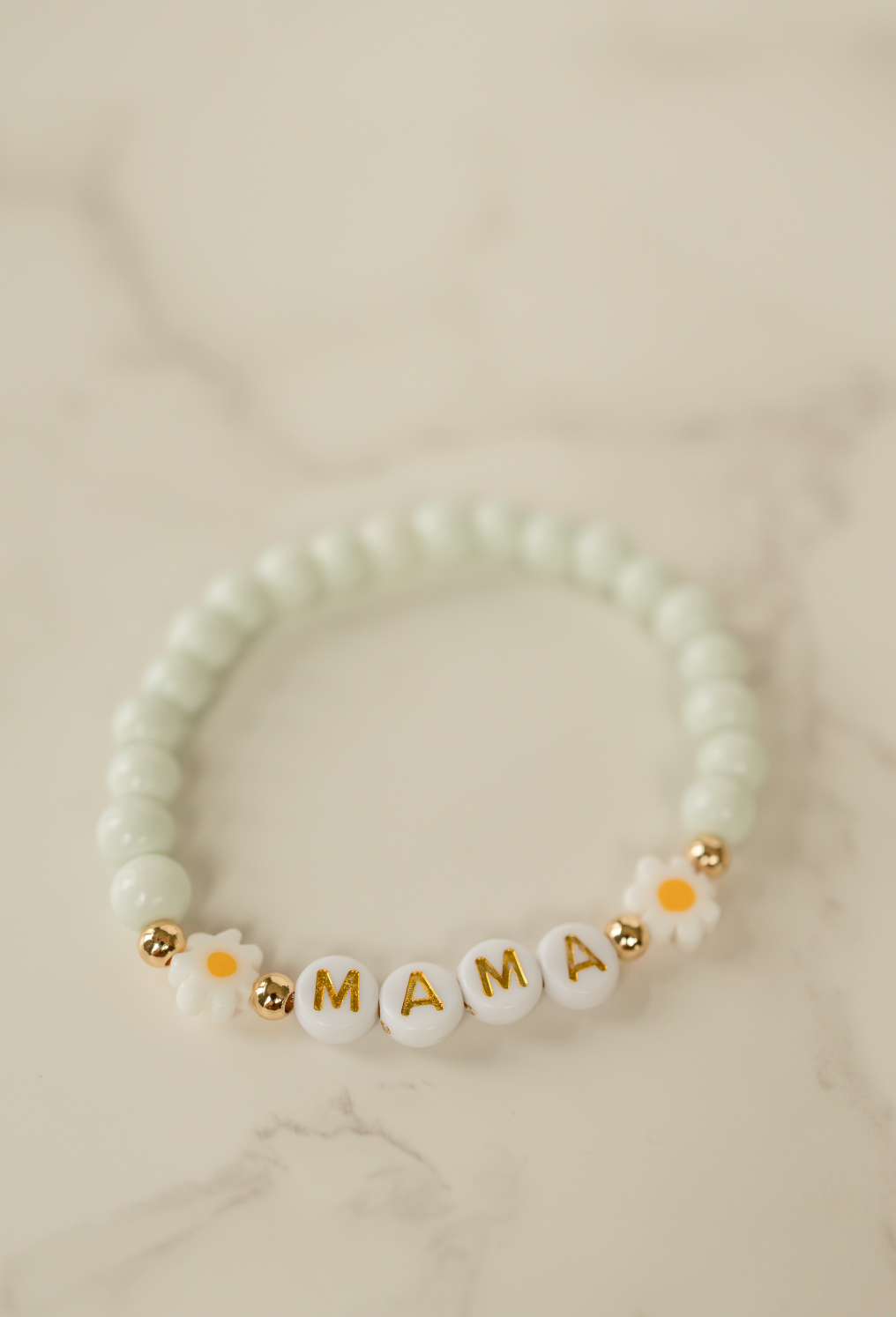 Floral Beaded Mama Bracelet