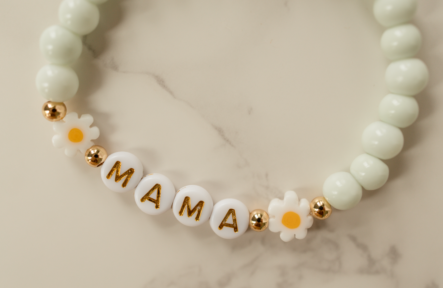 Floral Beaded Mama Bracelet