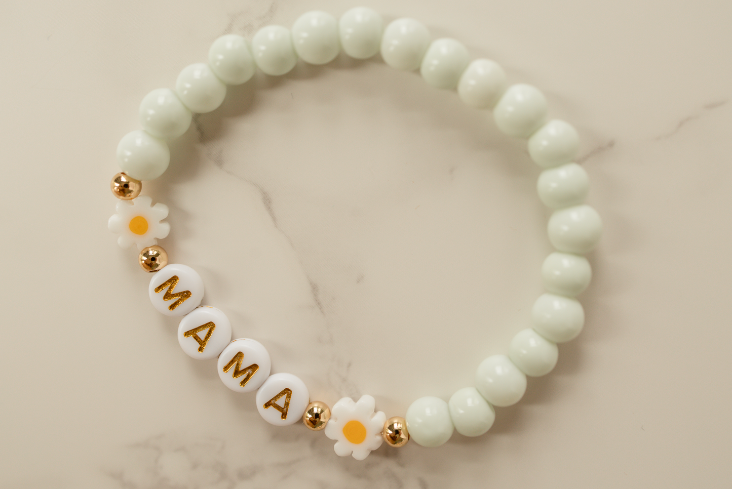 Floral Beaded Mama Bracelet