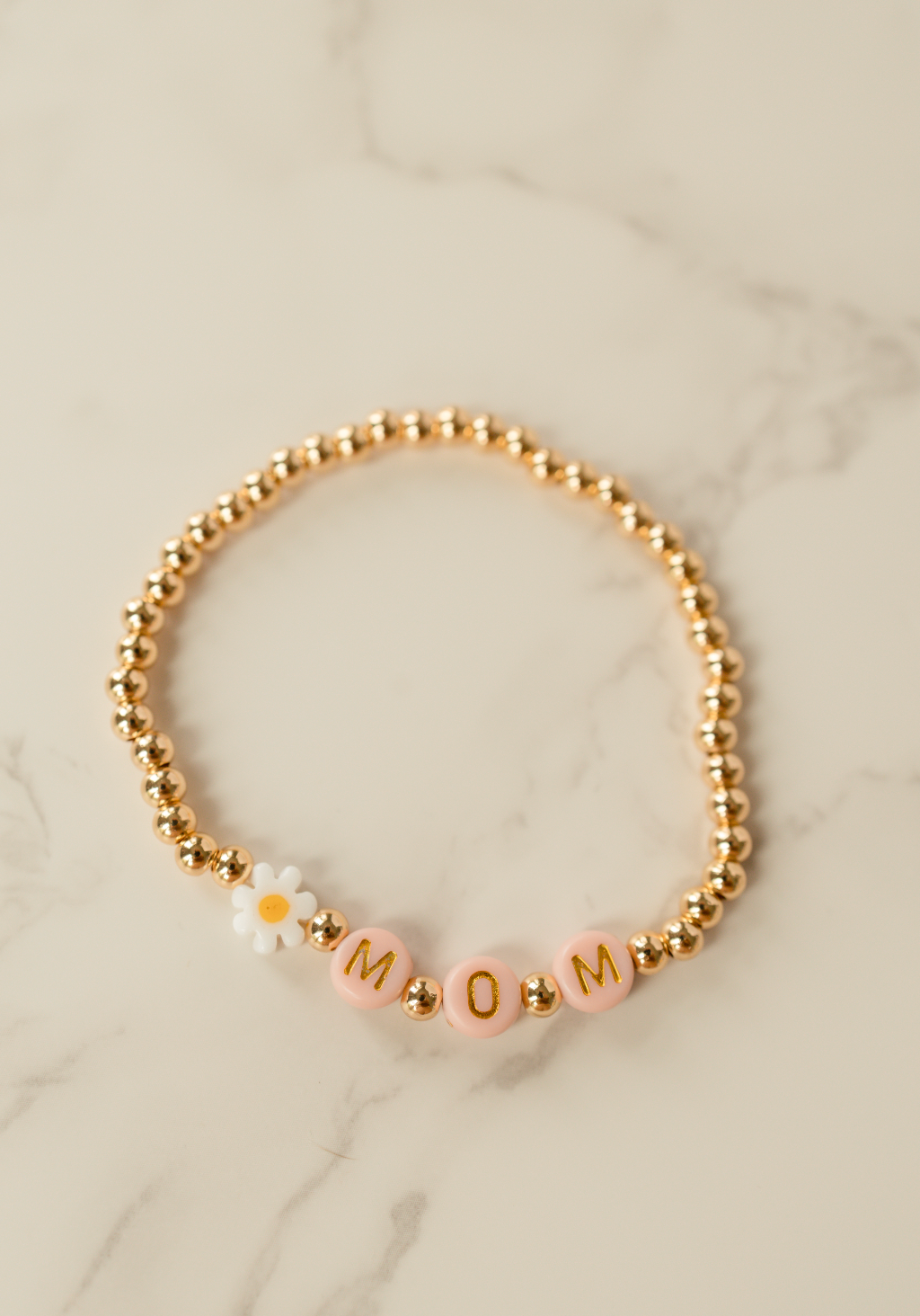 Golden Floral Mom Bracelet