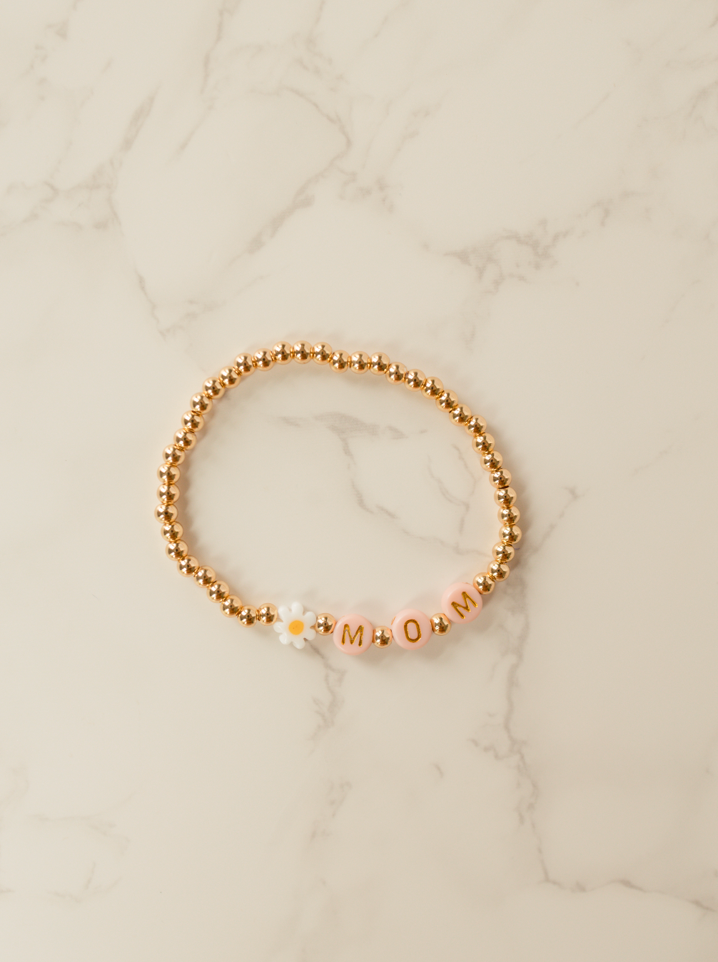 Golden Floral Mom Bracelet