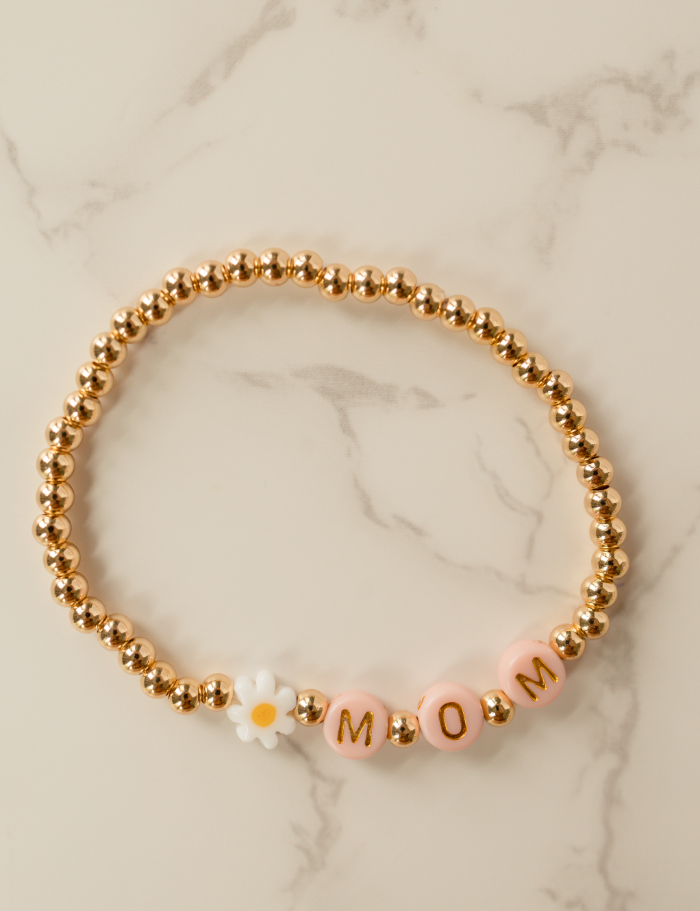 Golden Floral Mom Bracelet