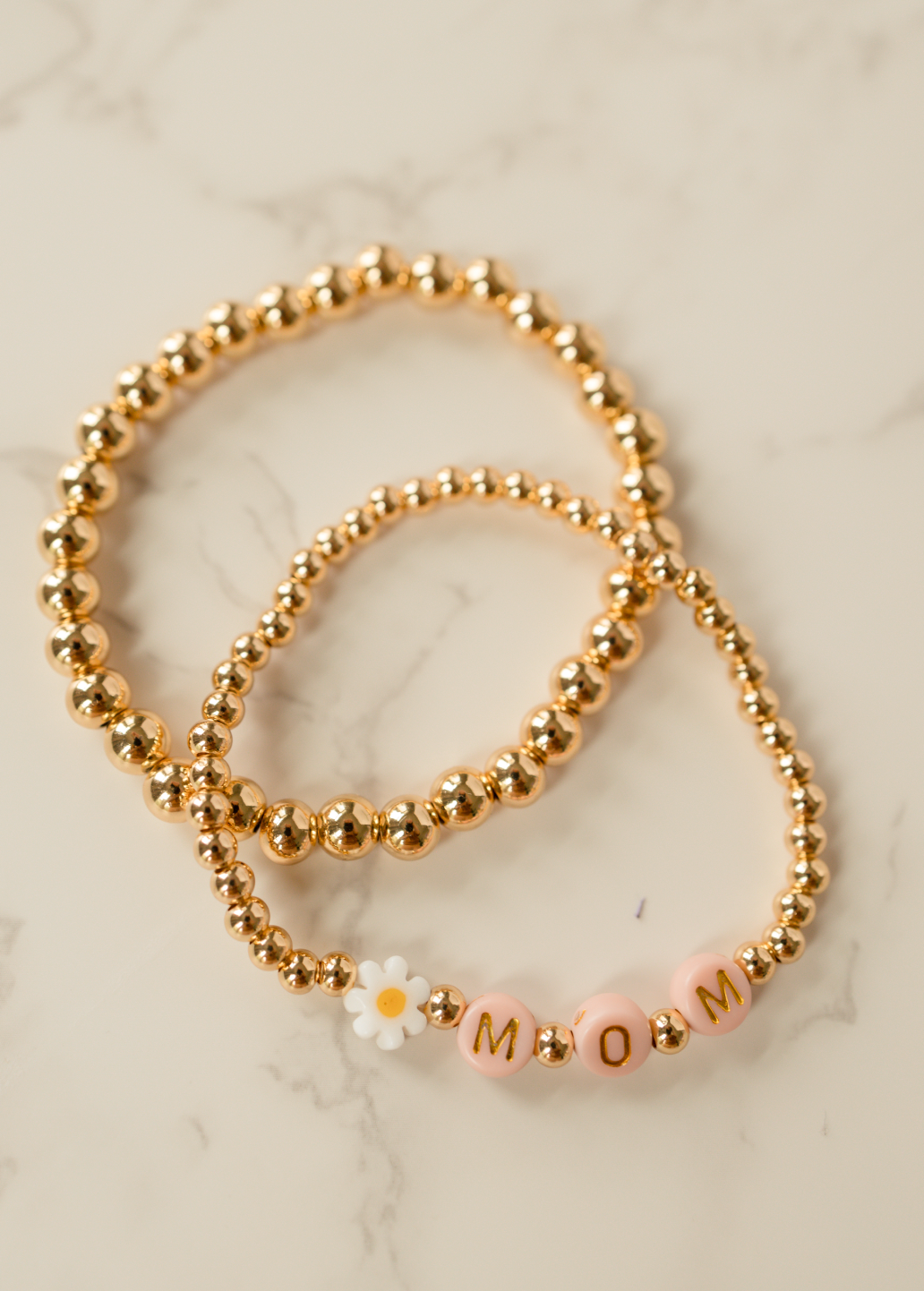 Golden Floral Mom Bracelet