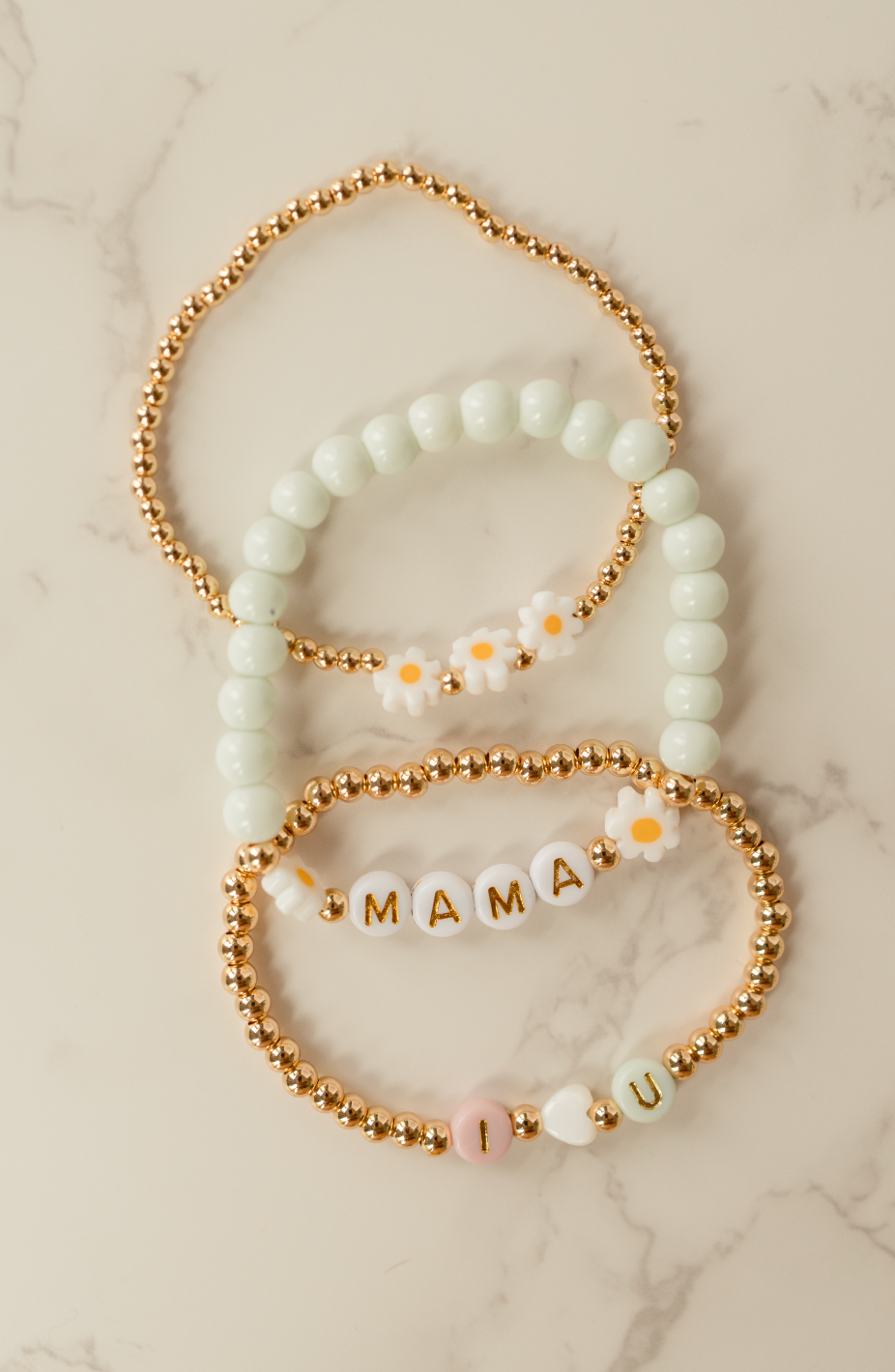 Floral Beaded Mama Bracelet