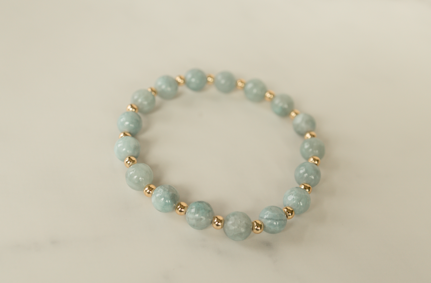 Blue Quartz Gilded Stone Bracelet