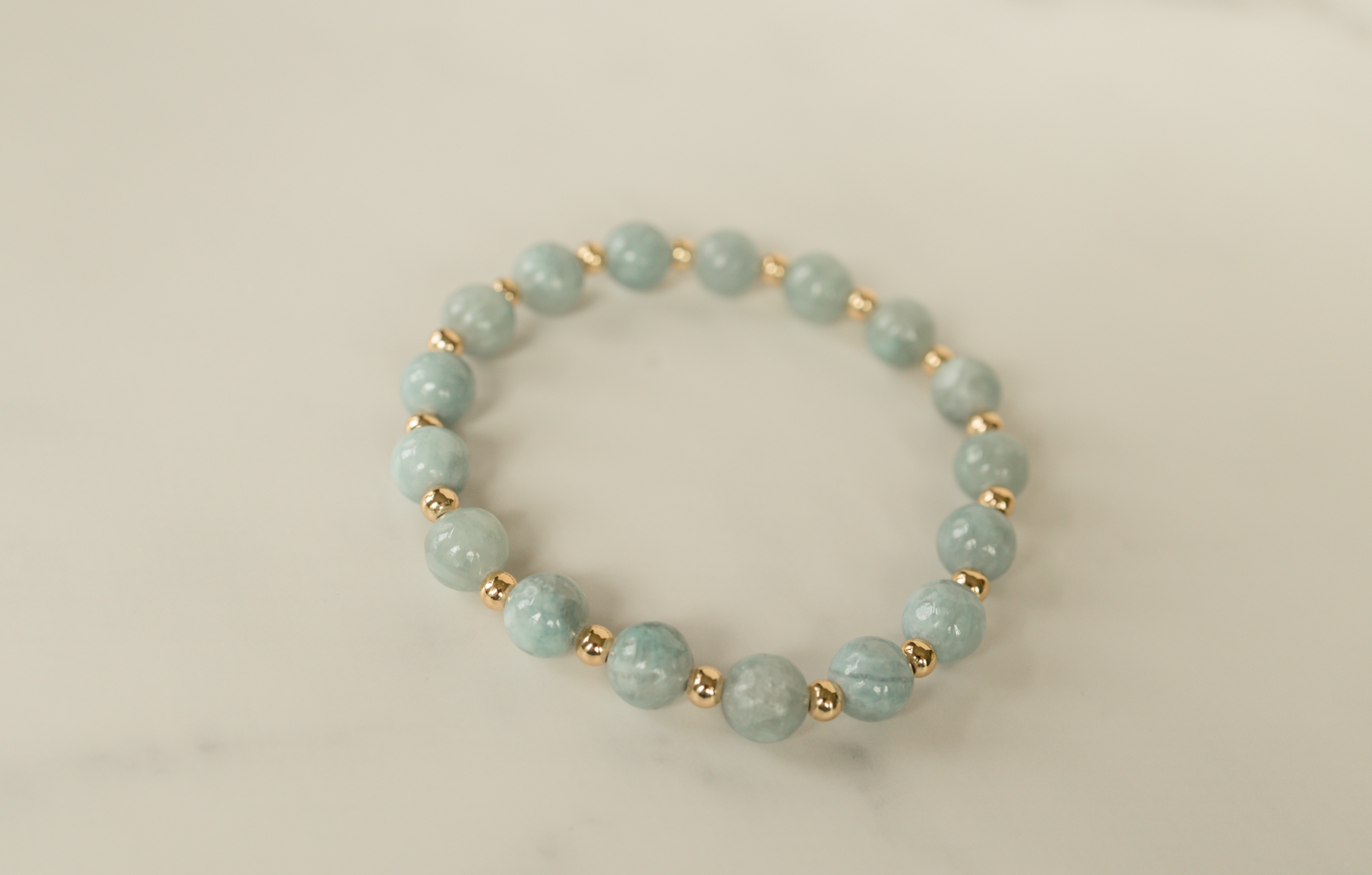 Blue Quartz Gilded Stone Bracelet